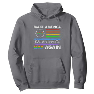 Funny Make America Gay Again 8647 Hoodie Rainbow Betsy Ross Flag TS11 Charcoal Print Your Wear