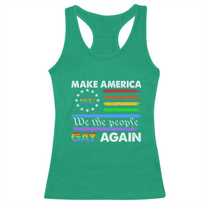 Funny Make America Gay Again 8647 Racerback Tank Top Rainbow Betsy Ross Flag TS11 Irish Green Print Your Wear
