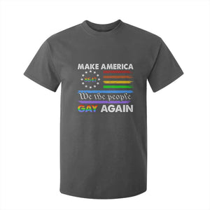 Funny Make America Gay Again 8647 T Shirt For Kid Rainbow Betsy Ross Flag TS11 Dark Heather Print Your Wear