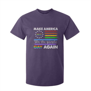Funny Make America Gay Again 8647 T Shirt For Kid Rainbow Betsy Ross Flag TS11 Purple Print Your Wear