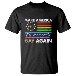 Funny Make America Gay Again 8647 T Shirt Rainbow Betsy Ross Flag TS11 Black Print Your Wear