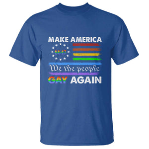 Funny Make America Gay Again 8647 T Shirt Rainbow Betsy Ross Flag TS11 Royal Blue Print Your Wear