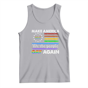 Funny Make America Gay Again 8647 Tank Top Rainbow Betsy Ross Flag TS11 Athletic Heather Print Your Wear