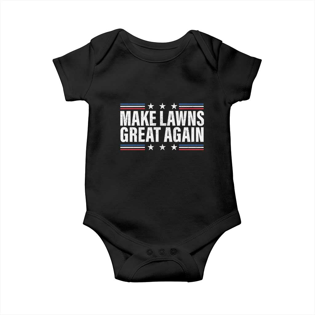 Funny Make Lawns Great Again Baby Onesie Lawn Mower Dad Gardener TS11 Black Print Your Wear