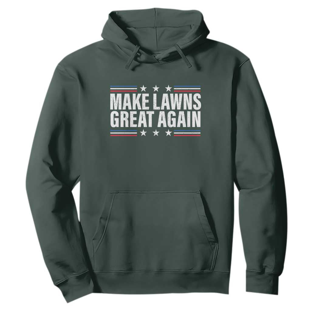 Funny Make Lawns Great Again Hoodie Lawn Mower Dad Gardener TS11 Dark Forest Green Print Your Wear