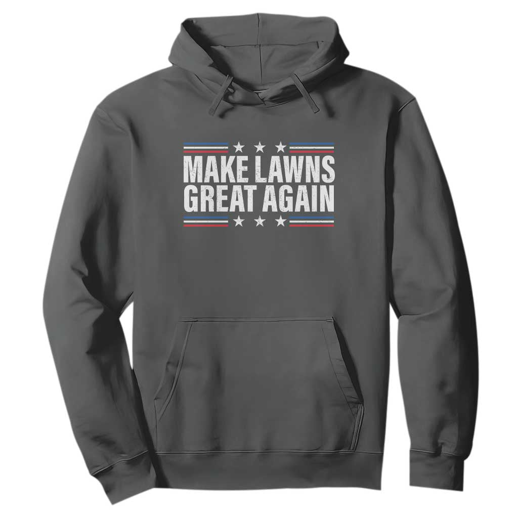 Funny Make Lawns Great Again Hoodie Lawn Mower Dad Gardener TS11 Dark Heather Print Your Wear