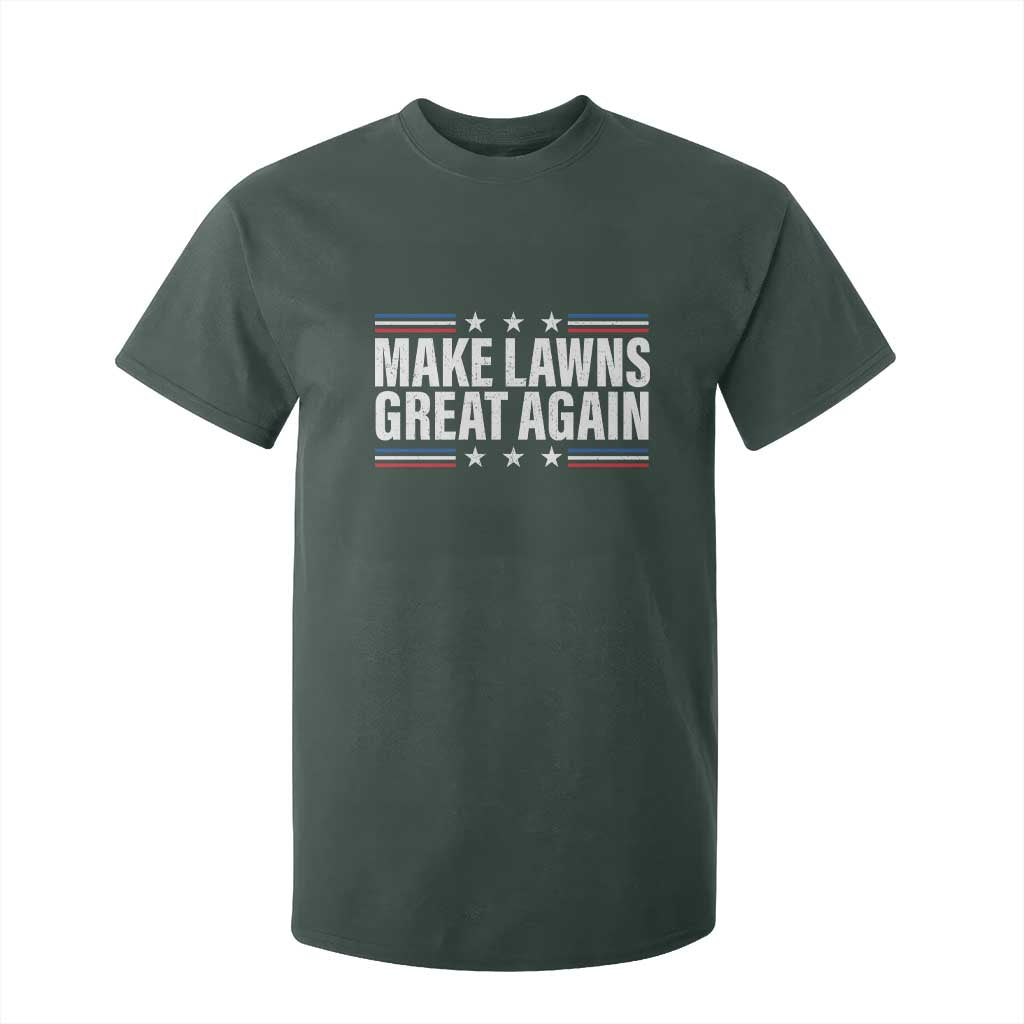 Funny Make Lawns Great Again T Shirt For Kid Lawn Mower Dad Gardener TS11 Dark Forest Green Print Your Wear
