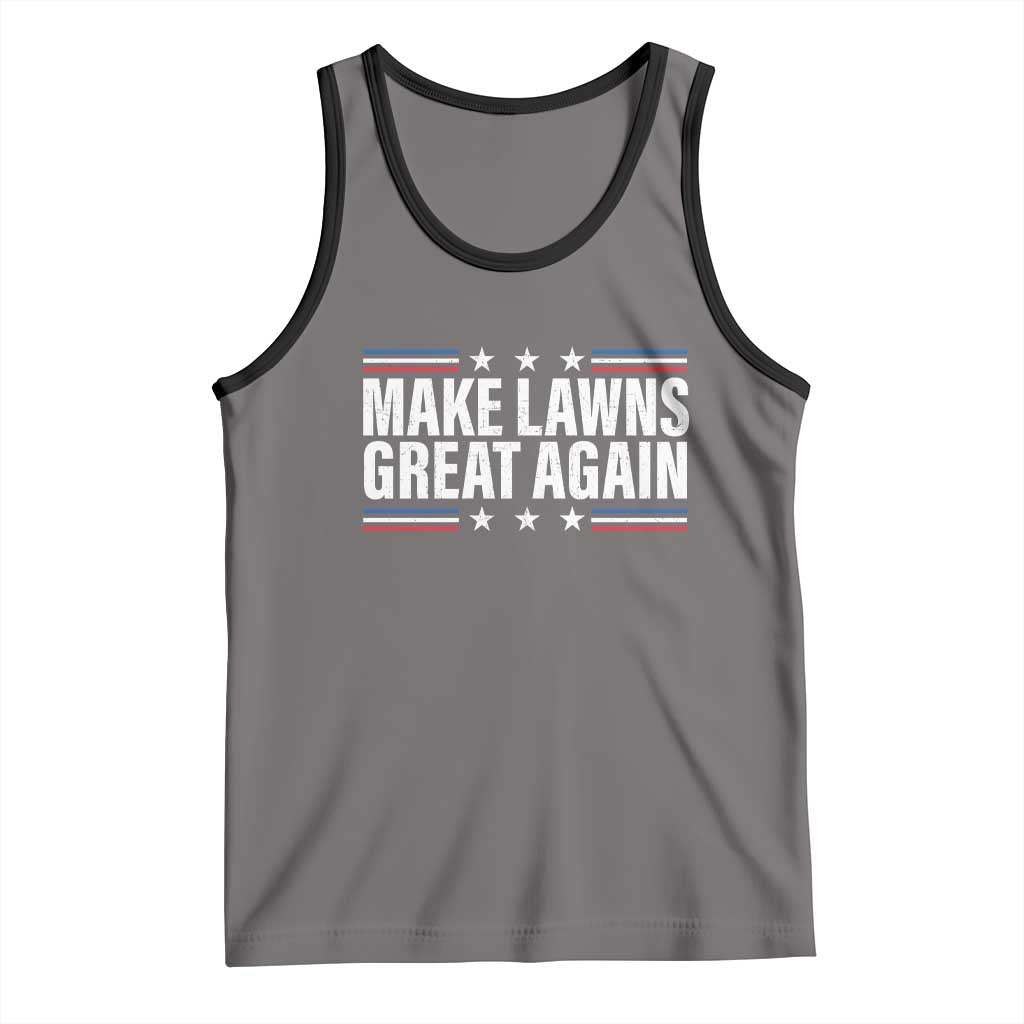 Funny Make Lawns Great Again Tank Top Lawn Mower Dad Gardener TS11 Deep Heather Black Print Your Wear