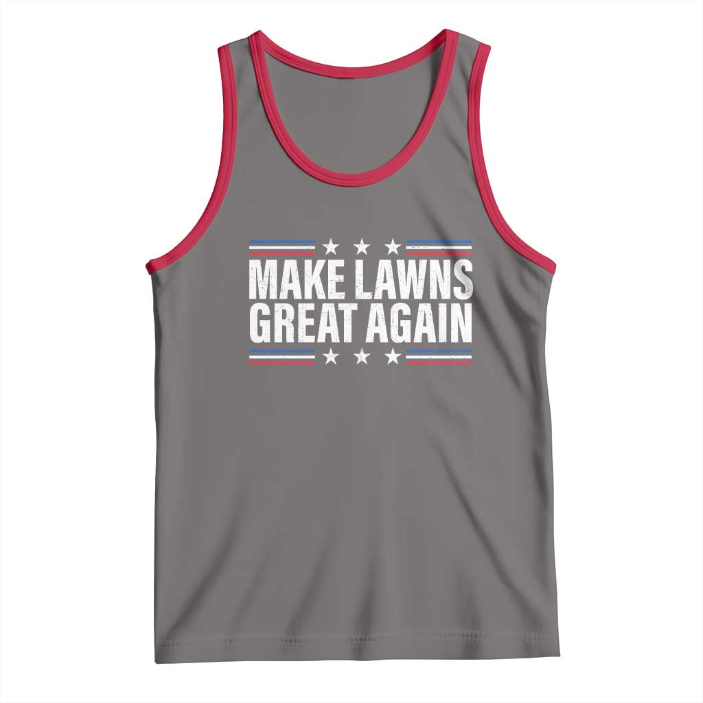 Funny Make Lawns Great Again Tank Top Lawn Mower Dad Gardener TS11 Deep Heather Red Print Your Wear