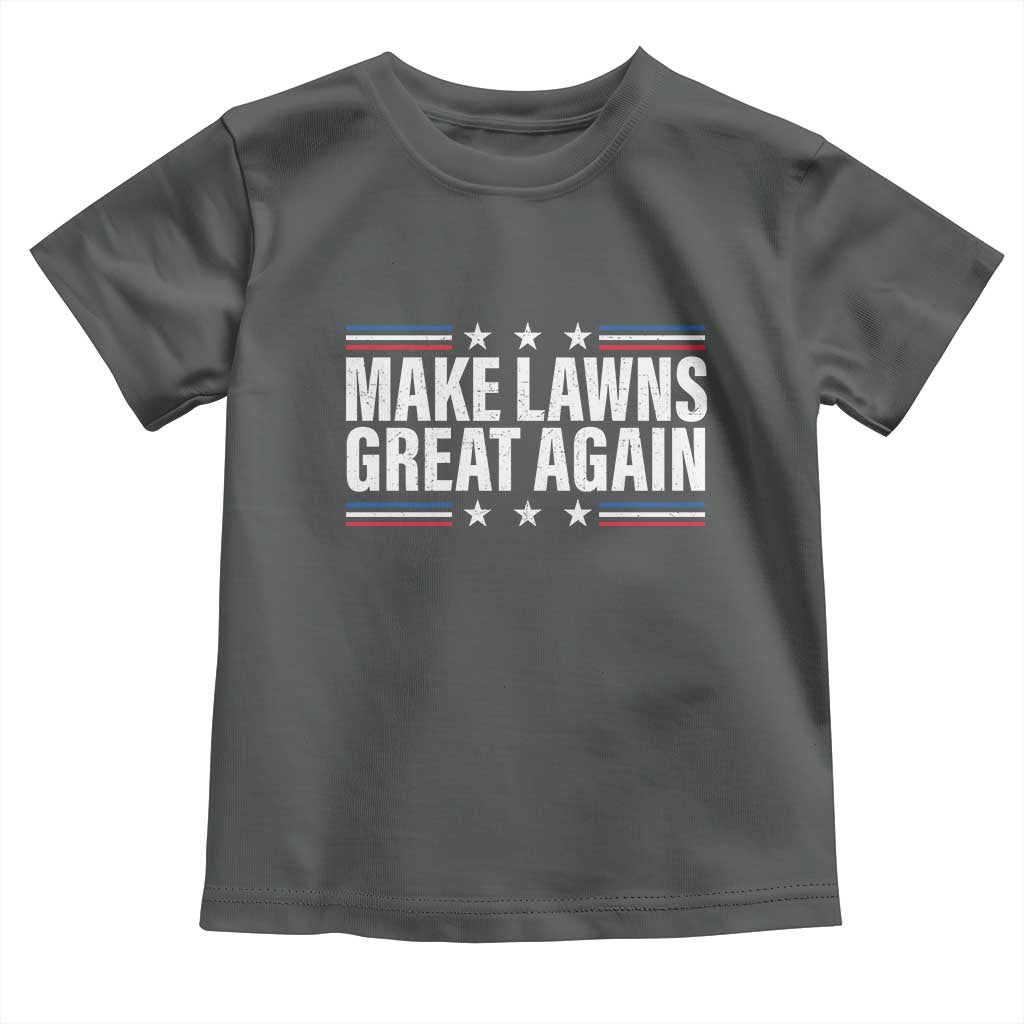 Funny Make Lawns Great Again Toddler T Shirt Lawn Mower Dad Gardener TS11 Dark Heather Print Your Wear