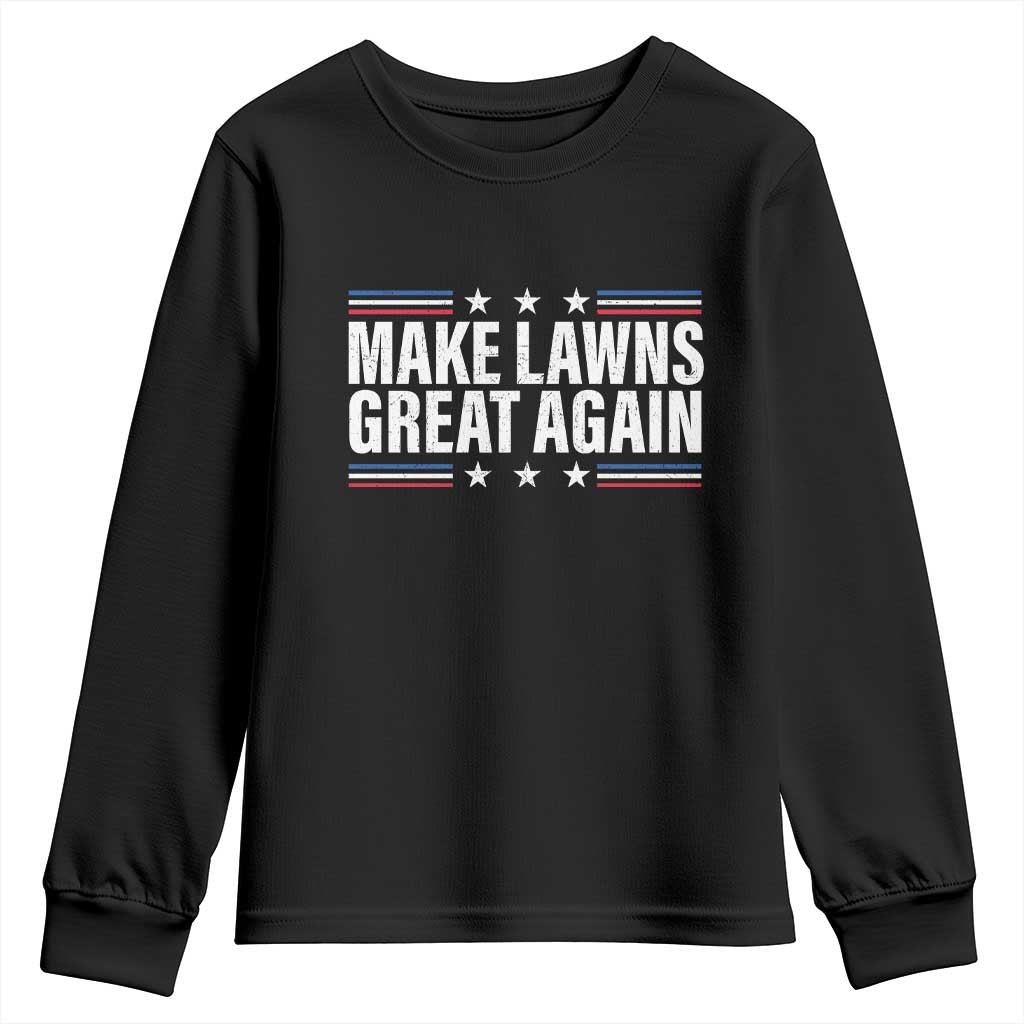 Funny Make Lawns Great Again Youth Sweatshirt Lawn Mower Dad Gardener TS11 Black Print Your Wear