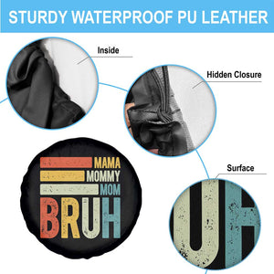 Funny Mama Mommy Mom Bruh Spare Tire Cover Mother's Day Vintage Stripes TS11 Print Your Wear