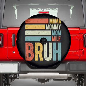 Funny Mama Mommy Mom Milf Bruh Spare Tire Cover Mother's Day Vintage Stripes TS11 Black Print Your Wear