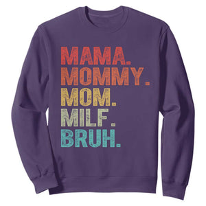 Funny Mama Mommy Mom Milf Bruh Sweatshirt Mother's Day TS11 Purple Print Your Wear