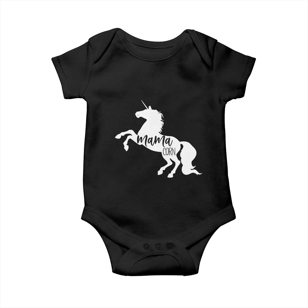 Funny Mama Unicorn Baby Onesie Mamacorn Mommy Mother's Day TS11 Black Print Your Wear