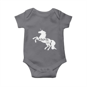 Funny Mama Unicorn Baby Onesie Mamacorn Mommy Mother's Day TS11 Charcoal Print Your Wear