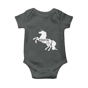 Funny Mama Unicorn Baby Onesie Mamacorn Mommy Mother's Day TS11 Dark Heather Print Your Wear