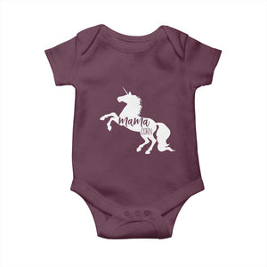 Funny Mama Unicorn Baby Onesie Mamacorn Mommy Mother's Day TS11 Maroon Print Your Wear