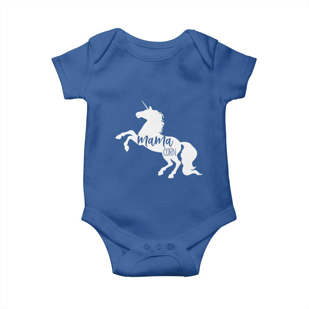 Funny Mama Unicorn Baby Onesie Mamacorn Mommy Mother's Day TS11 Royal Blue Print Your Wear