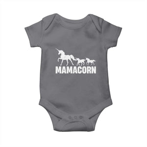 Funny Mama Unicorn Baby Onesie Mamacorn Mother's Day TS11 Charcoal Print Your Wear