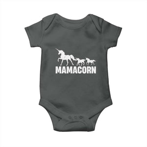 Funny Mama Unicorn Baby Onesie Mamacorn Mother's Day TS11 Dark Heather Print Your Wear