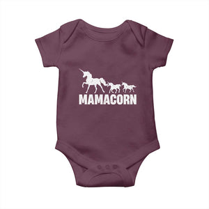 Funny Mama Unicorn Baby Onesie Mamacorn Mother's Day TS11 Maroon Print Your Wear