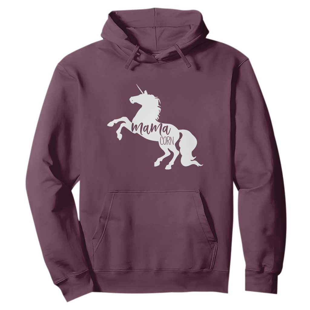 Funny Mama Unicorn Hoodie Mamacorn Mommy Mother's Day TS11 Maroon Print Your Wear