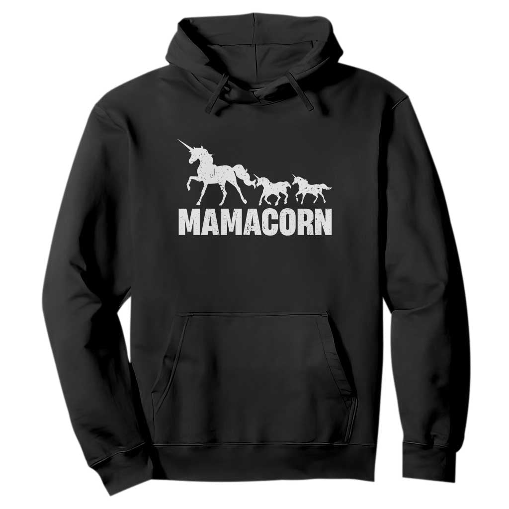 Funny Mama Unicorn Hoodie Mamacorn Mother's Day TS11 Black Print Your Wear