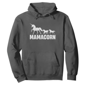Funny Mama Unicorn Hoodie Mamacorn Mother's Day TS11 Dark Heather Print Your Wear