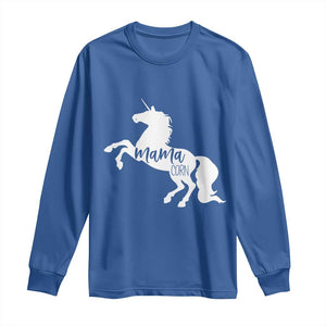 Funny Mama Unicorn Long Sleeve Shirt Mamacorn Mommy Mother's Day TS11 Royal Blue Print Your Wear