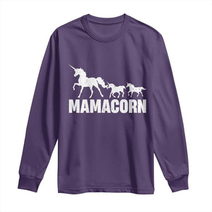 Funny Mama Unicorn Long Sleeve Shirt Mamacorn Mother's Day TS11 Purple Print Your Wear