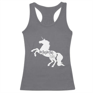 Funny Mama Unicorn Racerback Tank Top Mamacorn Mommy Mother's Day TS11 Charcoal Print Your Wear