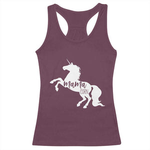 Funny Mama Unicorn Racerback Tank Top Mamacorn Mommy Mother's Day TS11 Maroon Print Your Wear