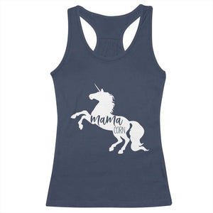 Funny Mama Unicorn Racerback Tank Top Mamacorn Mommy Mother's Day TS11 Navy Print Your Wear