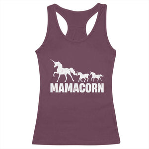 Funny Mama Unicorn Racerback Tank Top Mamacorn Mother's Day TS11 Maroon Print Your Wear
