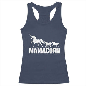 Funny Mama Unicorn Racerback Tank Top Mamacorn Mother's Day TS11 Navy Print Your Wear