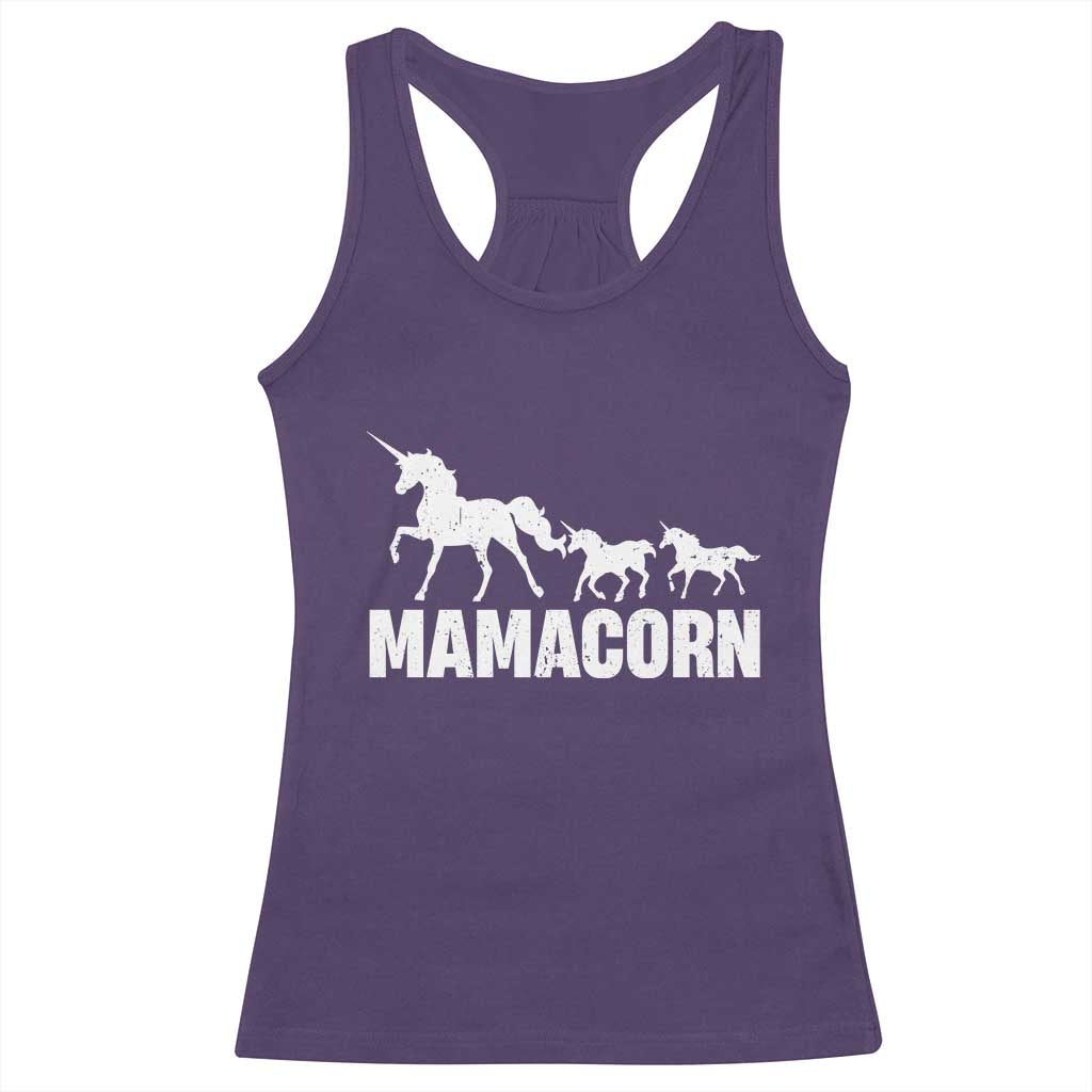 Funny Mama Unicorn Racerback Tank Top Mamacorn Mother's Day TS11 Purple Print Your Wear
