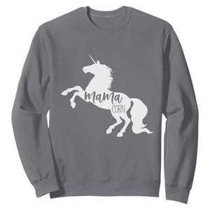 Funny Mama Unicorn Sweatshirt Mamacorn Mommy Mother's Day TS11 Charcoal Print Your Wear