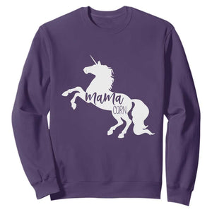 Funny Mama Unicorn Sweatshirt Mamacorn Mommy Mother's Day TS11 Purple Print Your Wear