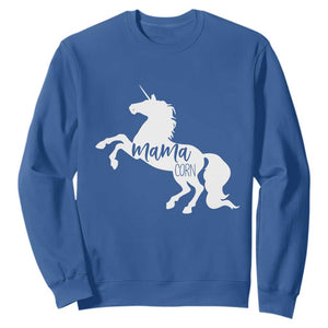 Funny Mama Unicorn Sweatshirt Mamacorn Mommy Mother's Day TS11 Royal Blue Print Your Wear