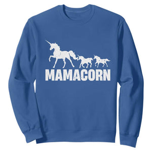 Funny Mama Unicorn Sweatshirt Mamacorn Mother's Day TS11 Royal Blue Print Your Wear