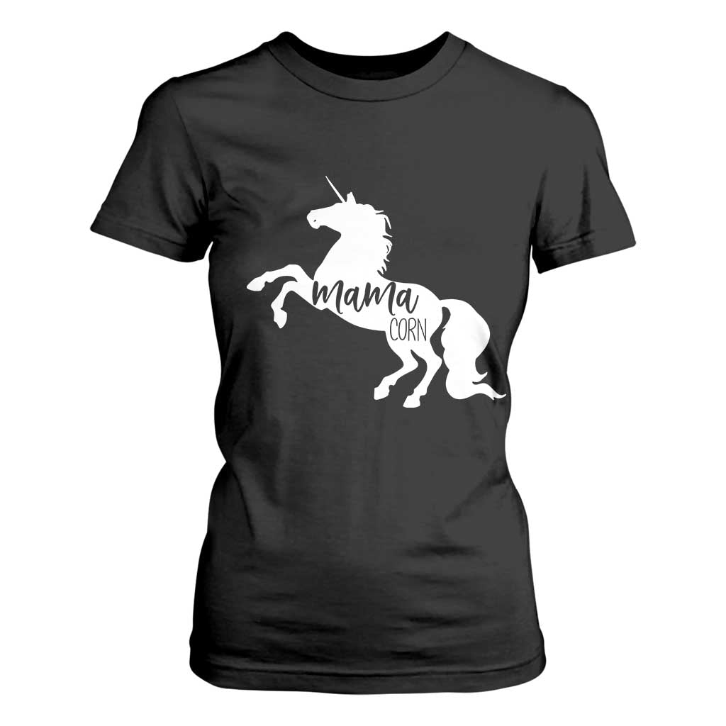 Funny Mama Unicorn T Shirt For Women Mamacorn Mommy Mother's Day TS11 Black Print Your Wear