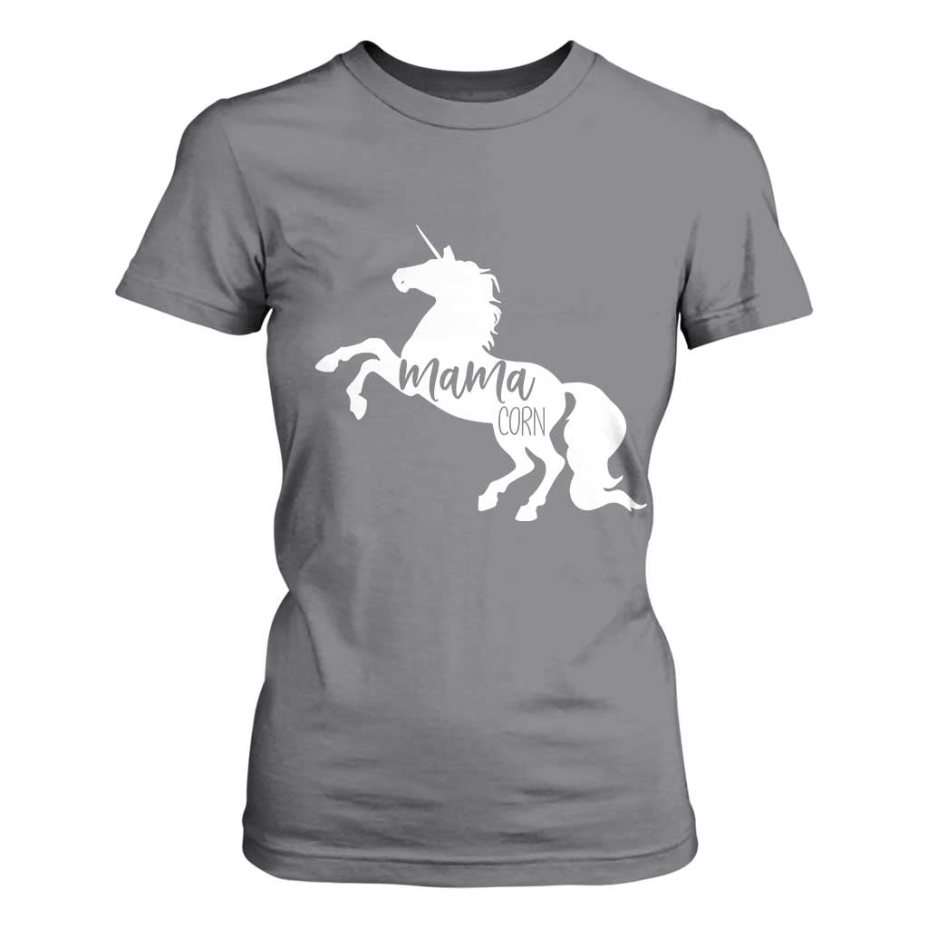 Funny Mama Unicorn T Shirt For Women Mamacorn Mommy Mother's Day TS11 Charcoal Print Your Wear