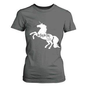 Funny Mama Unicorn T Shirt For Women Mamacorn Mommy Mother's Day TS11 Dark Heather Print Your Wear