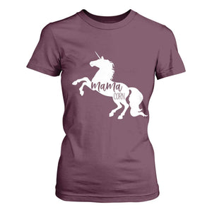 Funny Mama Unicorn T Shirt For Women Mamacorn Mommy Mother's Day TS11 Maroon Print Your Wear