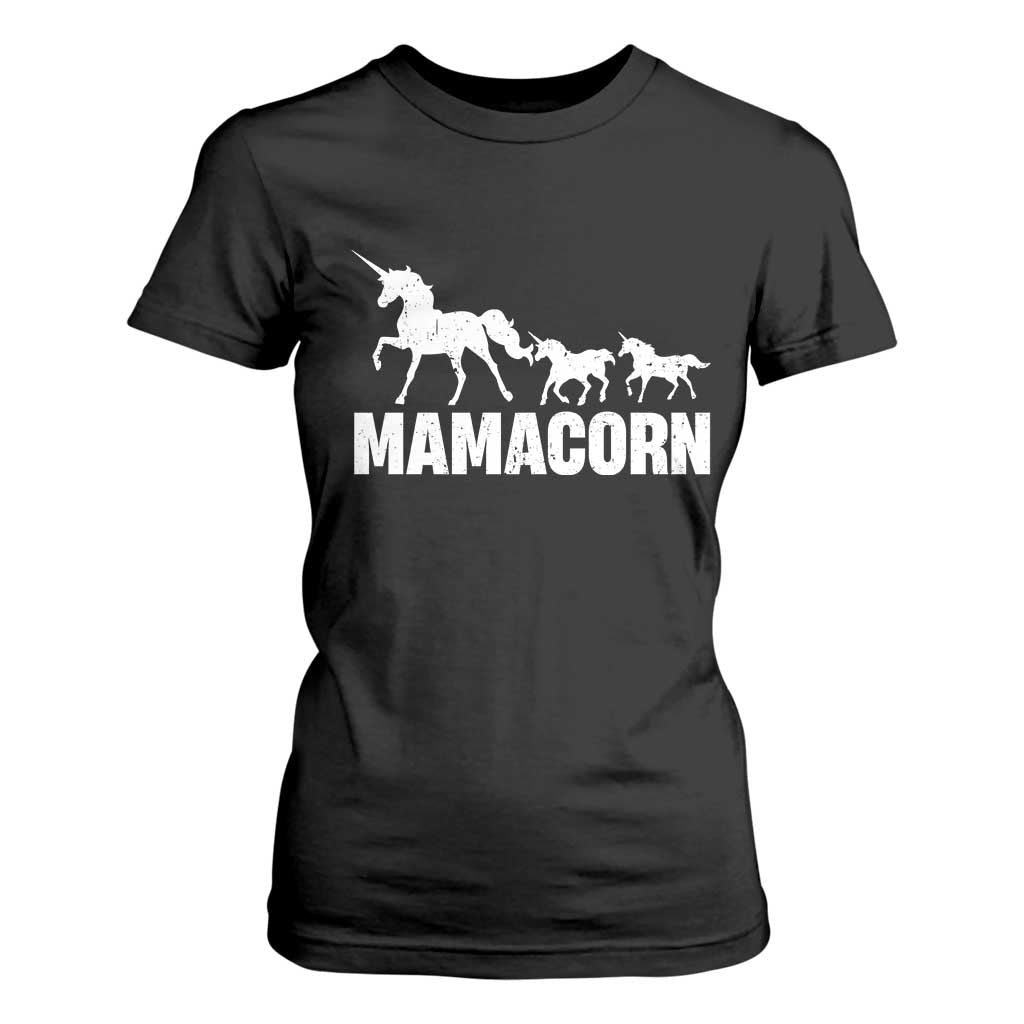 Funny Mama Unicorn T Shirt For Women Mamacorn Mother's Day TS11 Black Print Your Wear