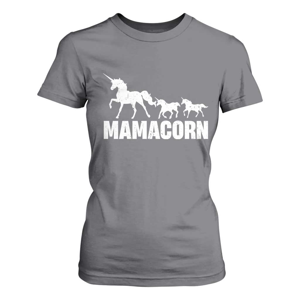 Funny Mama Unicorn T Shirt For Women Mamacorn Mother's Day TS11 Charcoal Print Your Wear