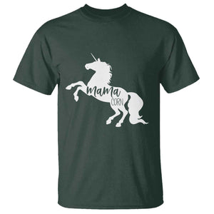 Funny Mama Unicorn T Shirt Mamacorn Mommy Mother's Day TS11 Dark Forest Green Print Your Wear