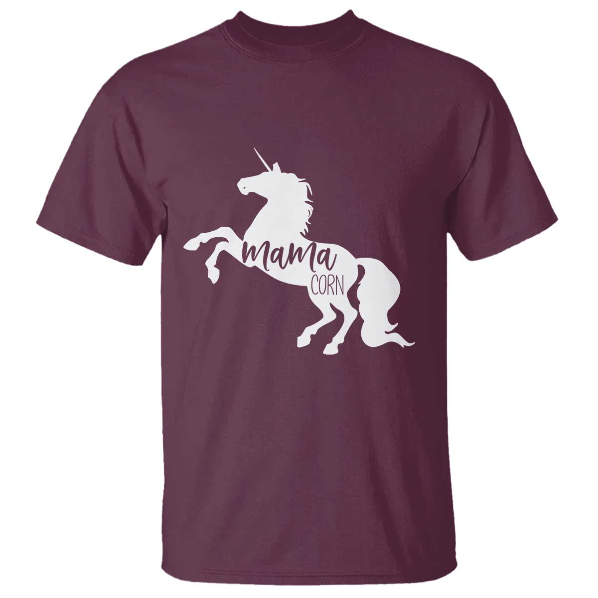 Funny Mama Unicorn T Shirt Mamacorn Mommy Mother's Day TS11 Maroon Print Your Wear