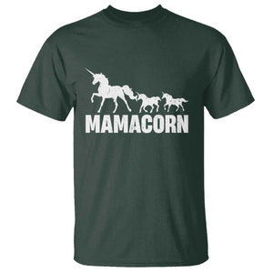 Funny Mama Unicorn T Shirt Mamacorn Mother's Day TS11 Dark Forest Green Print Your Wear
